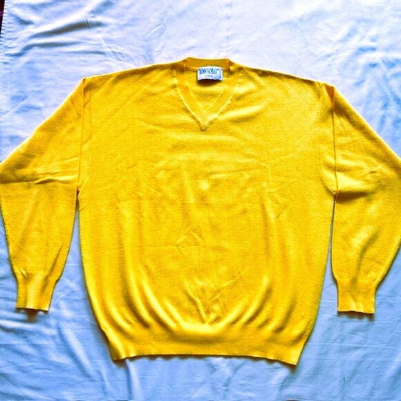 Vtg Donny & Max Collection Mens Jersey XL Yellow read - Picture 1 of 8